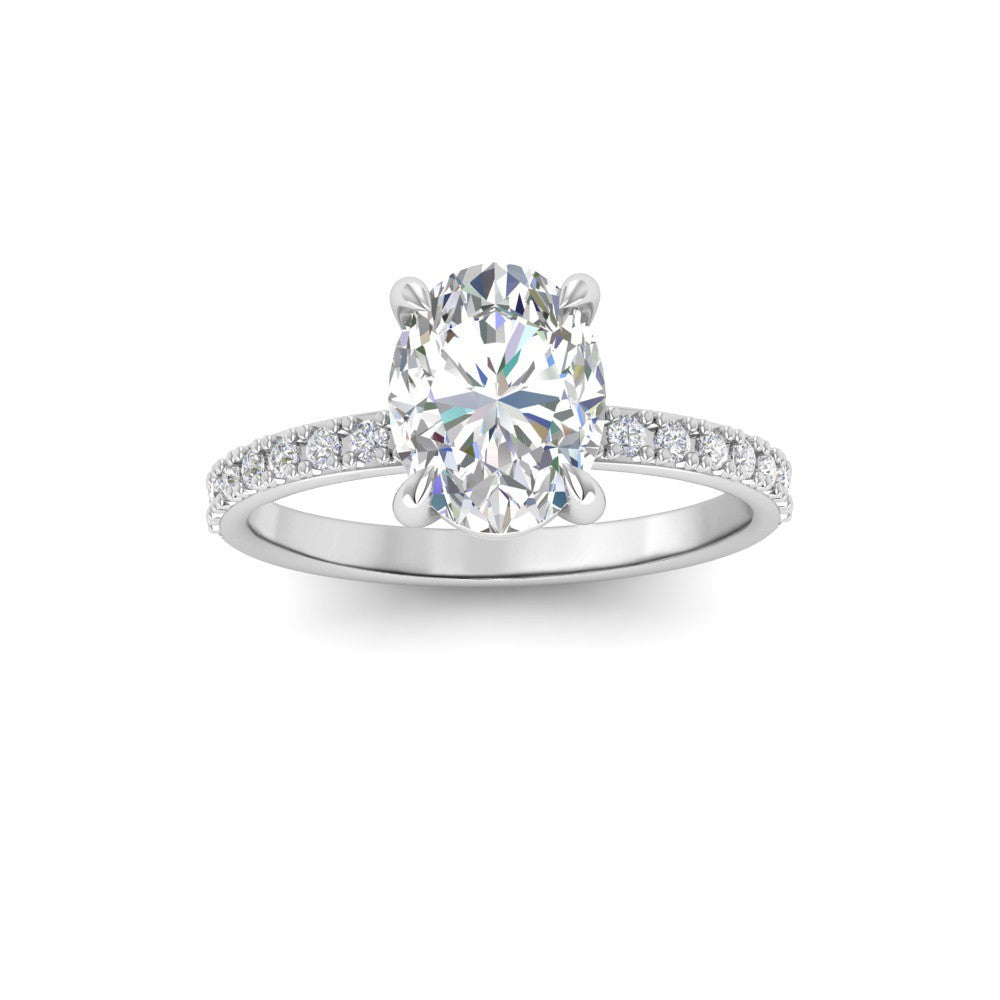 Victoria - 14K White Gold 2.5 Carat Moissanite Ring