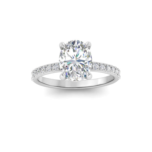 Victoria - 14K White Gold 2.5 Carat Moissanite Ring