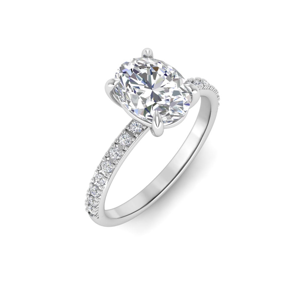 Victoria - 14K White Gold 2.5 Carat Moissanite Ring