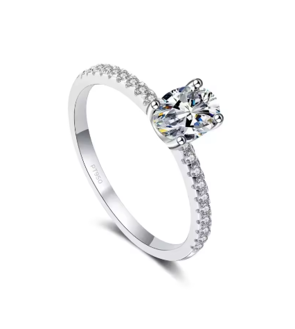 Elizabeth -  Platinum VVS1 D Colour 1 Carat Moissanite Ring