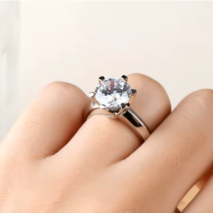 Eloise - 2 Carat Moissanite Solitaire Ring