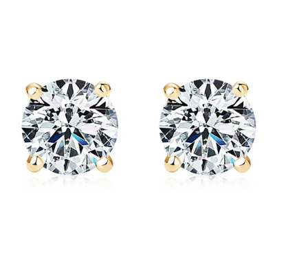 6.5mm 1 Carat Moissanite Stud Earrings