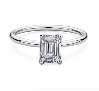 Claire - 1 Carat Emerald Cut Moissanite Ring