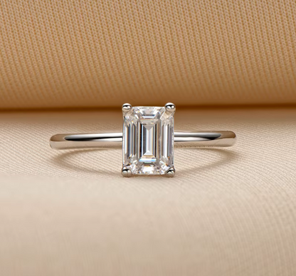 Claire - 1 Carat Emerald Cut Moissanite Ring