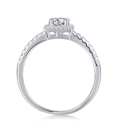 Rosie - Simple Square 5.0MM Moissanite Ring