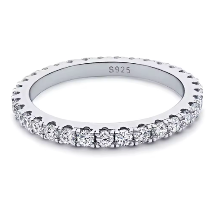 Holly - Eternity Band 2mm D Colour Moissanite Ring